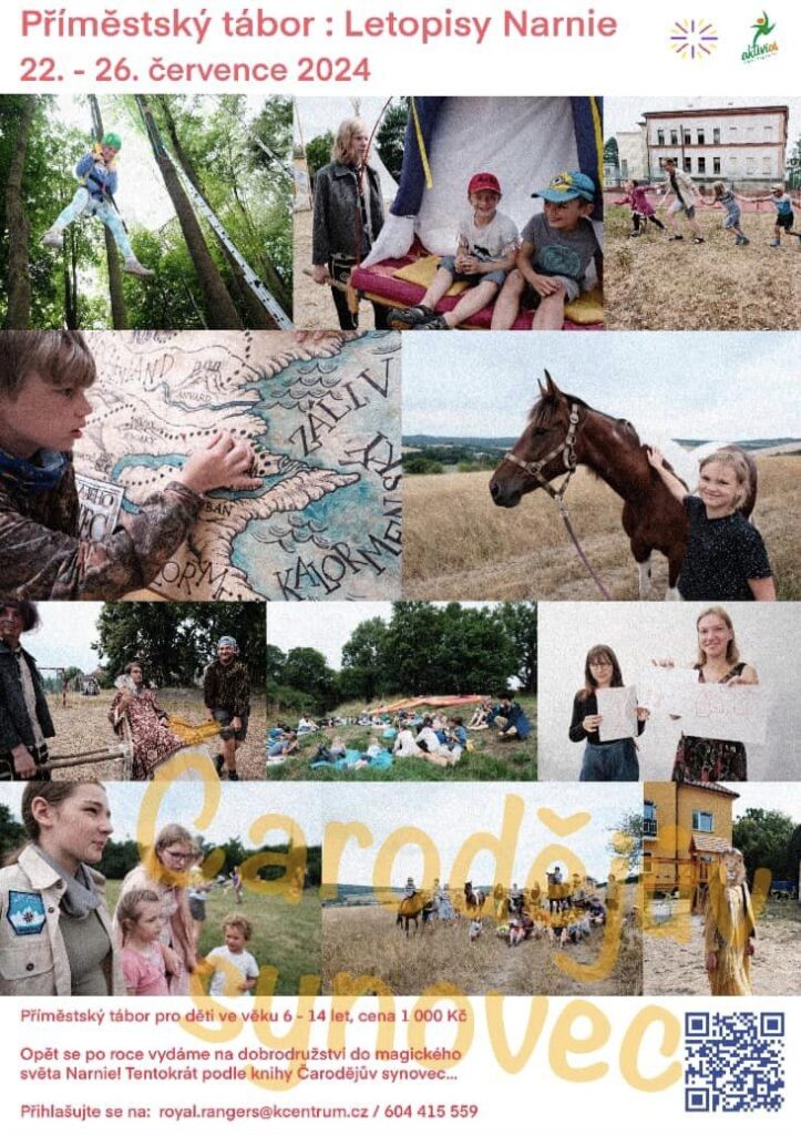 Plakátek na příměstský tábor na téma Narnie: Čarodějův synovec